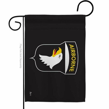 GUARDERIA 13 x 18.5 in. 101st. Airborne Garden Flag with Armed Forces Army Double-Sided  Horizontal Flags GU4179091